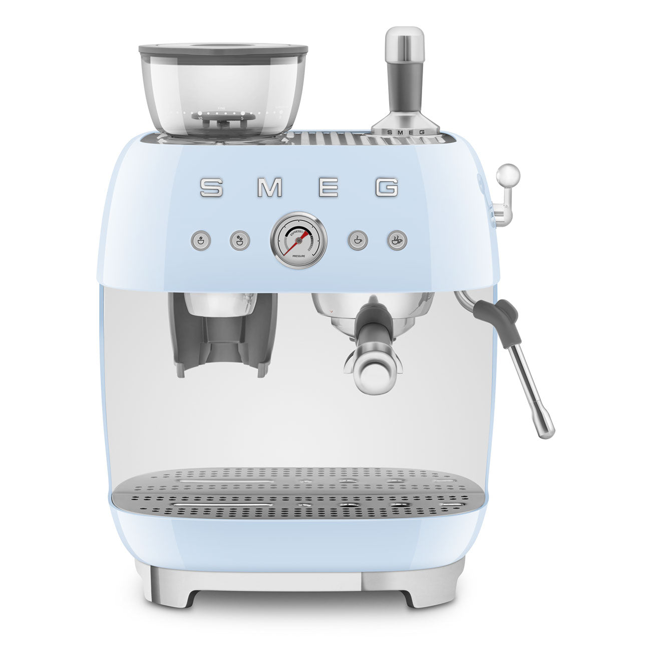 Espressomaschine mit Mahlwerk EGF03PBEU Pastellblau - Smeg Point  - Online Handel