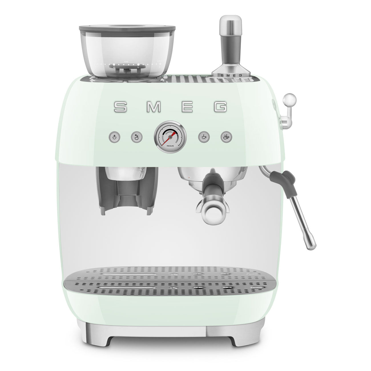Espressomaschine mit Mahlwerk EGF03PGEU Pastellgrün - Smeg Point  - Online Handel