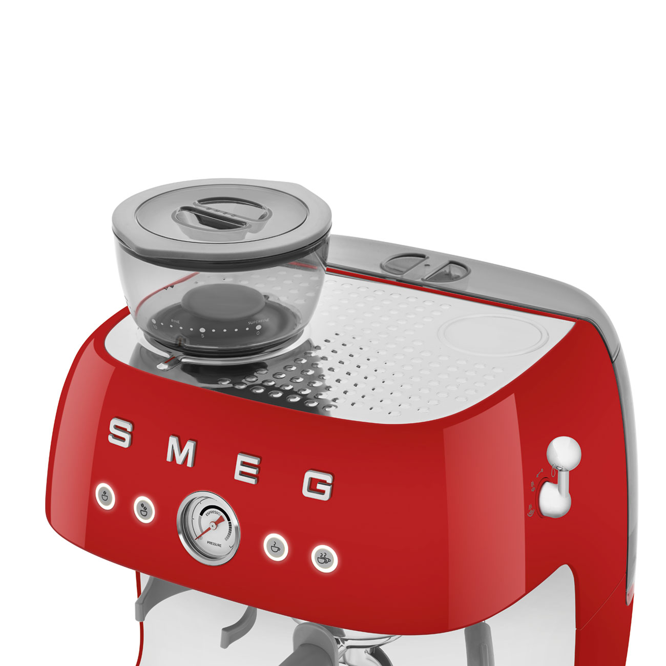 Espressomaschine mit Mahlwerk EGF03RDEU Rot - Smeg Point  - Online Handel
