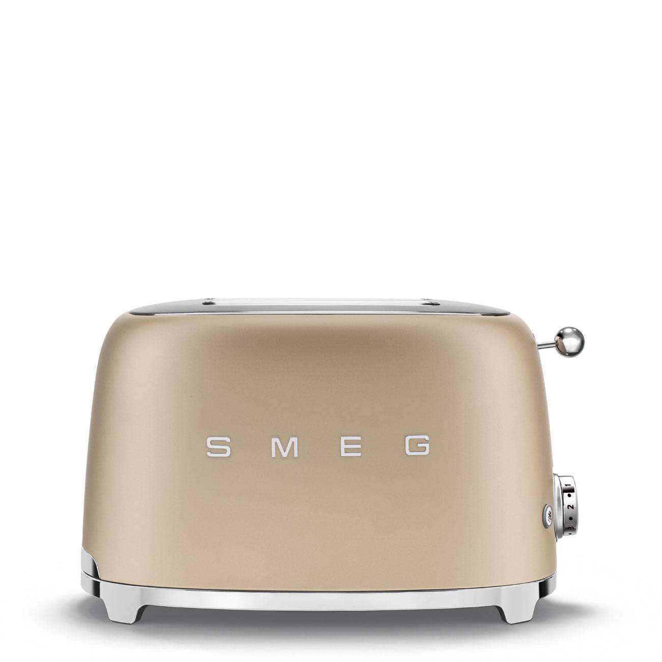 TSF01CHMEU Toaster - kompakter 2-Schlitz-Toaster Champagner Matt - Smeg Point  - Online Handel