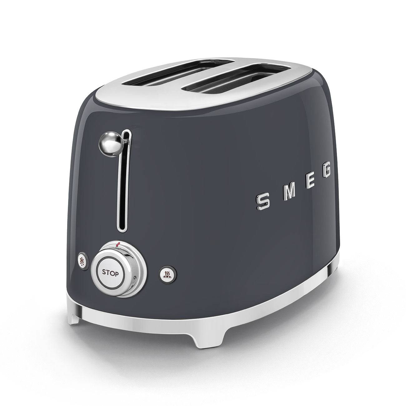 TSF01GREU Toaster - kompakter 2-Schlitz-Toaster Grau - Smeg Point  - Online Handel