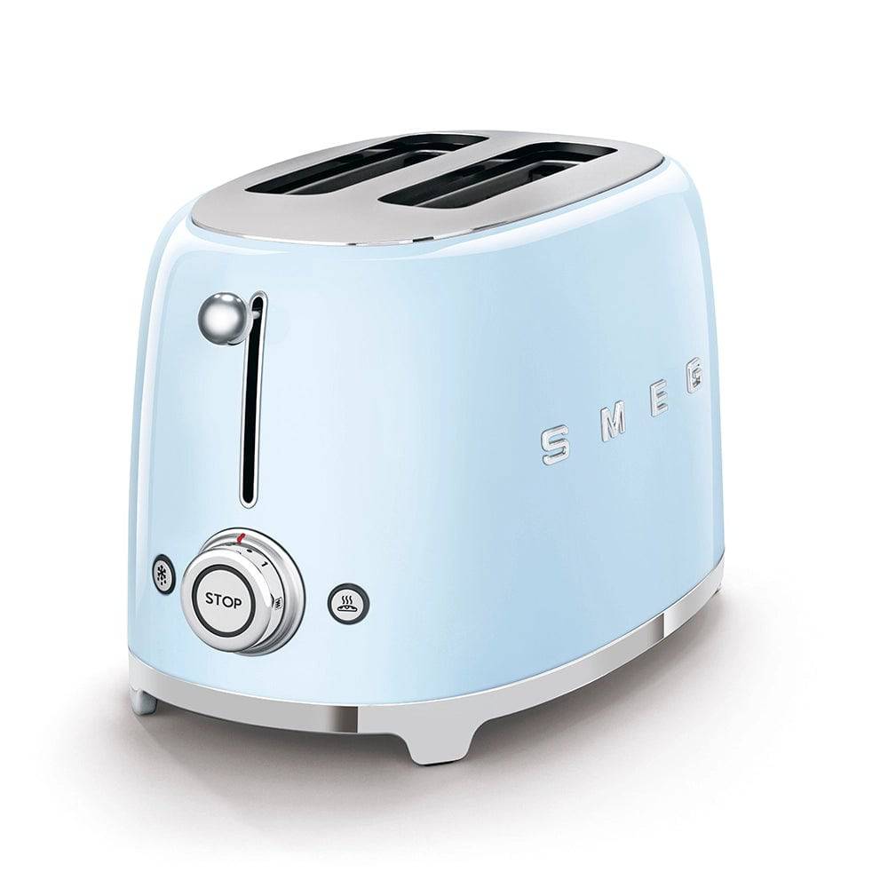 TSF01PBEU Toaster - kompakter 2-Schlitz-Toaster Pastellblau - Smeg Point  - Online Handel