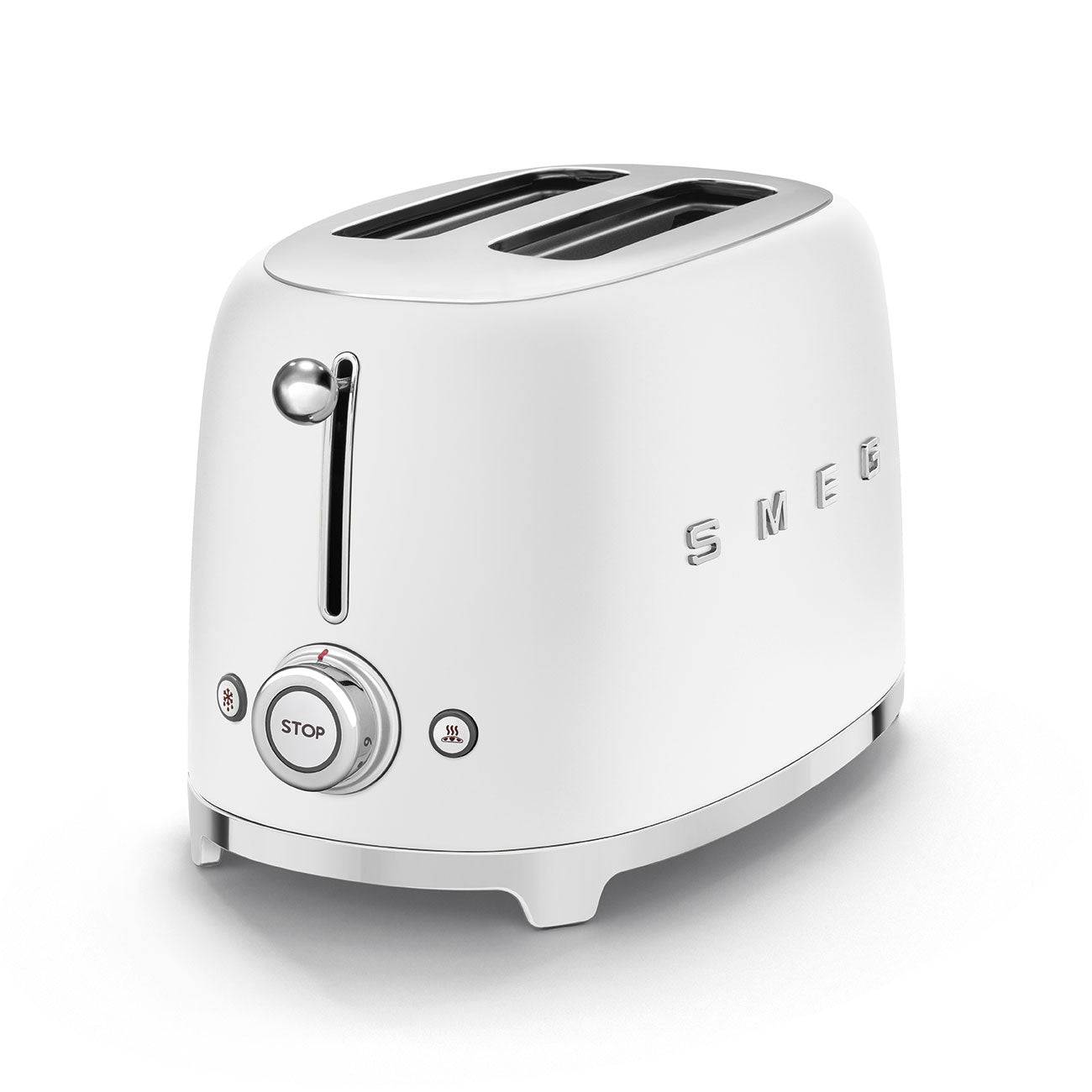 TSF01WHMEU Toaster - kompakter 2-Schlitz-Toaster Weiß Matt - Smeg Point  - Online Handel