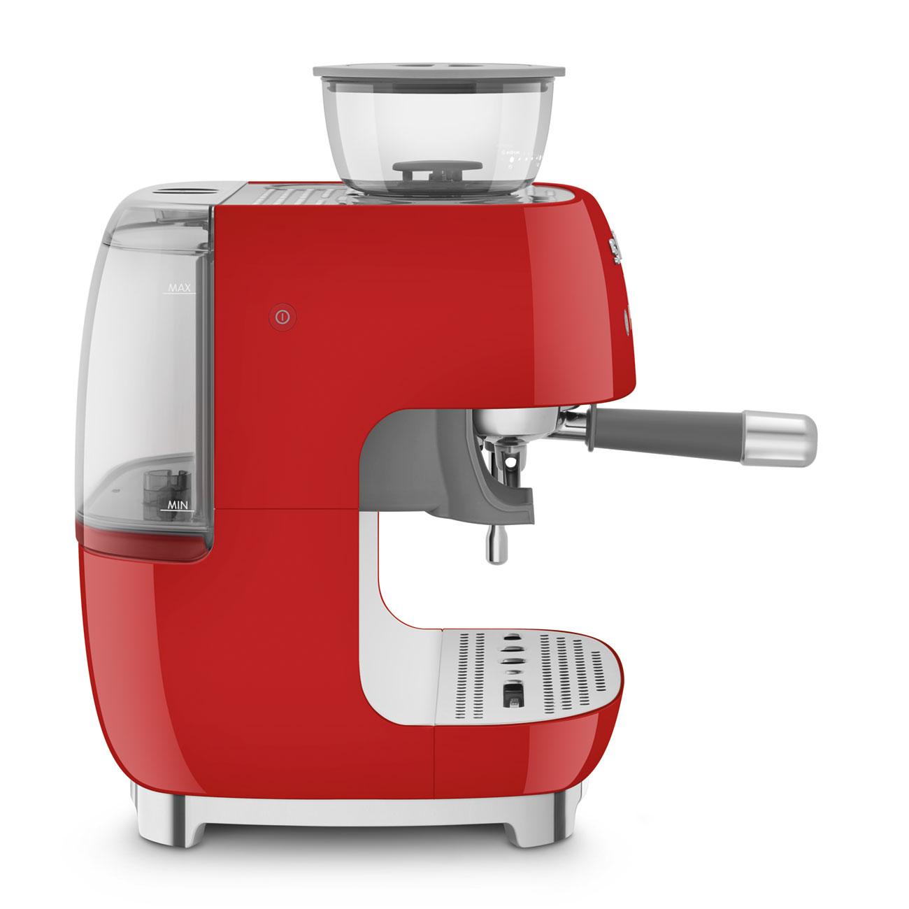 Espressomaschine mit Mahlwerk EGF03RDEU Rot - Smeg Store Berlin by W.I.R Handels-GmbH