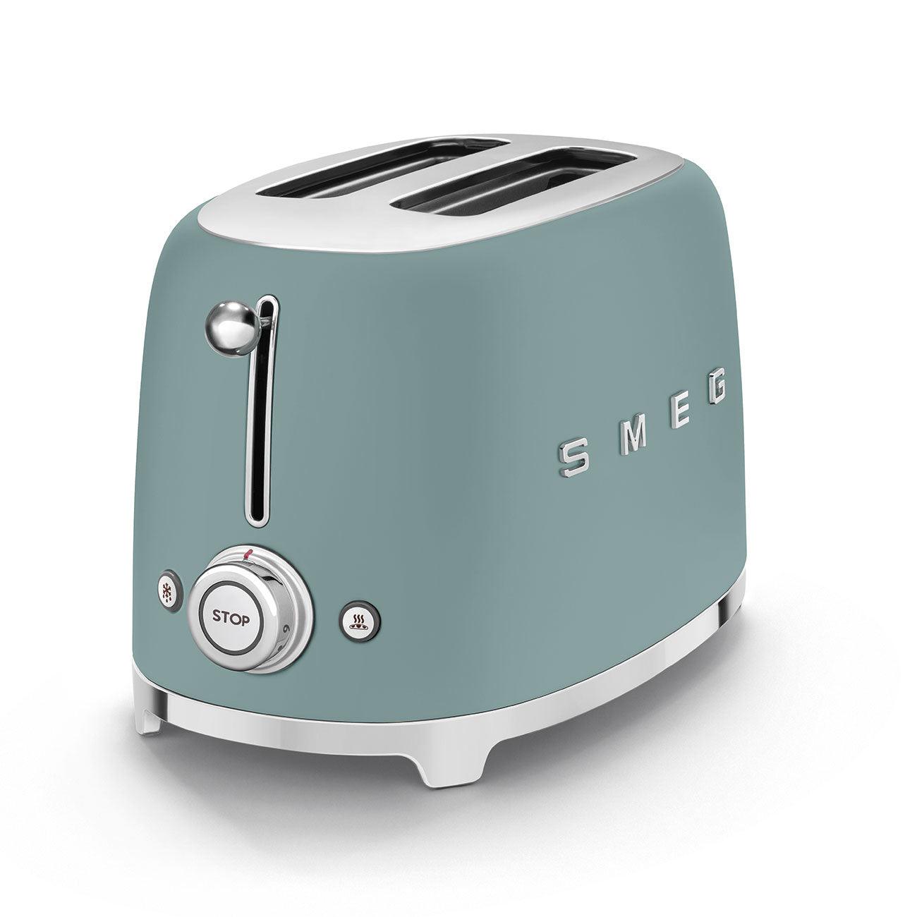 Smeg Toaster TSF01EGMEU | Kompakter 2-Schlitz-Toaster | Emerald Green | Edelstahl - Smeg Store Berlin by W.I.R Handels-GmbH