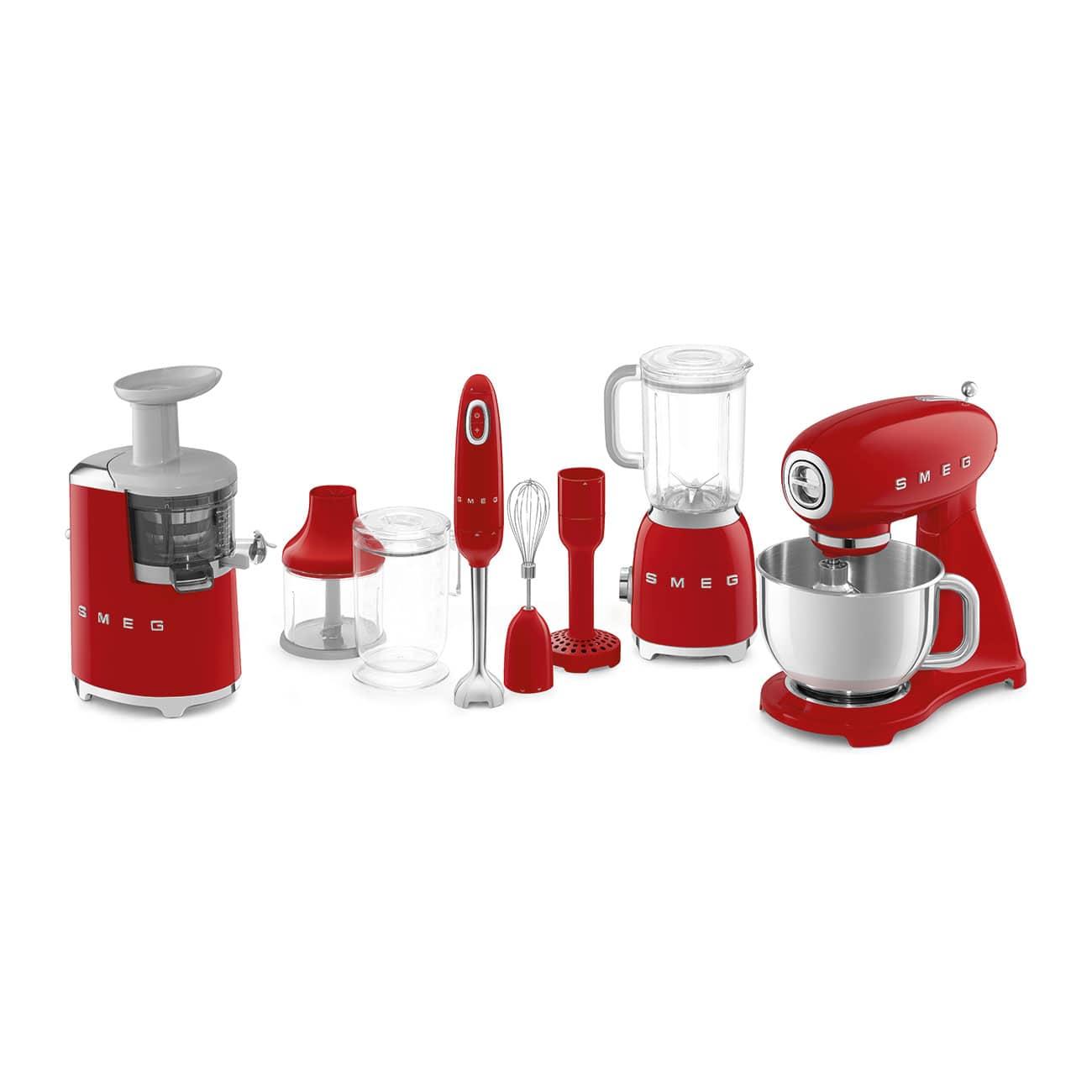 HBF22RDEU Stabmixer Set mit Zubehör Rot - Smeg Store Berlin by W.I.R Handels-GmbH