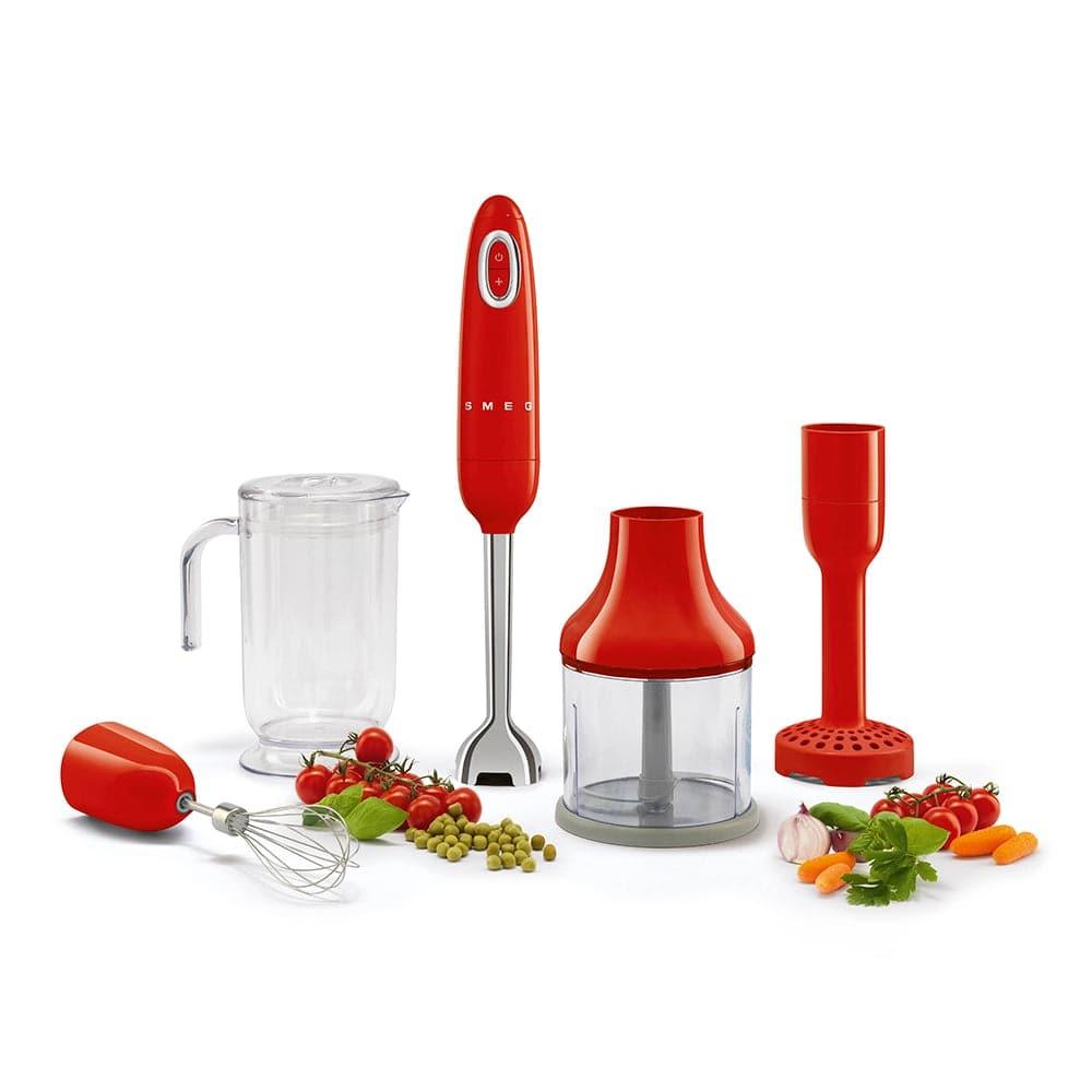 HBF22RDEU Stabmixer Set mit Zubehör Rot - Smeg Store Berlin by W.I.R Handels-GmbH