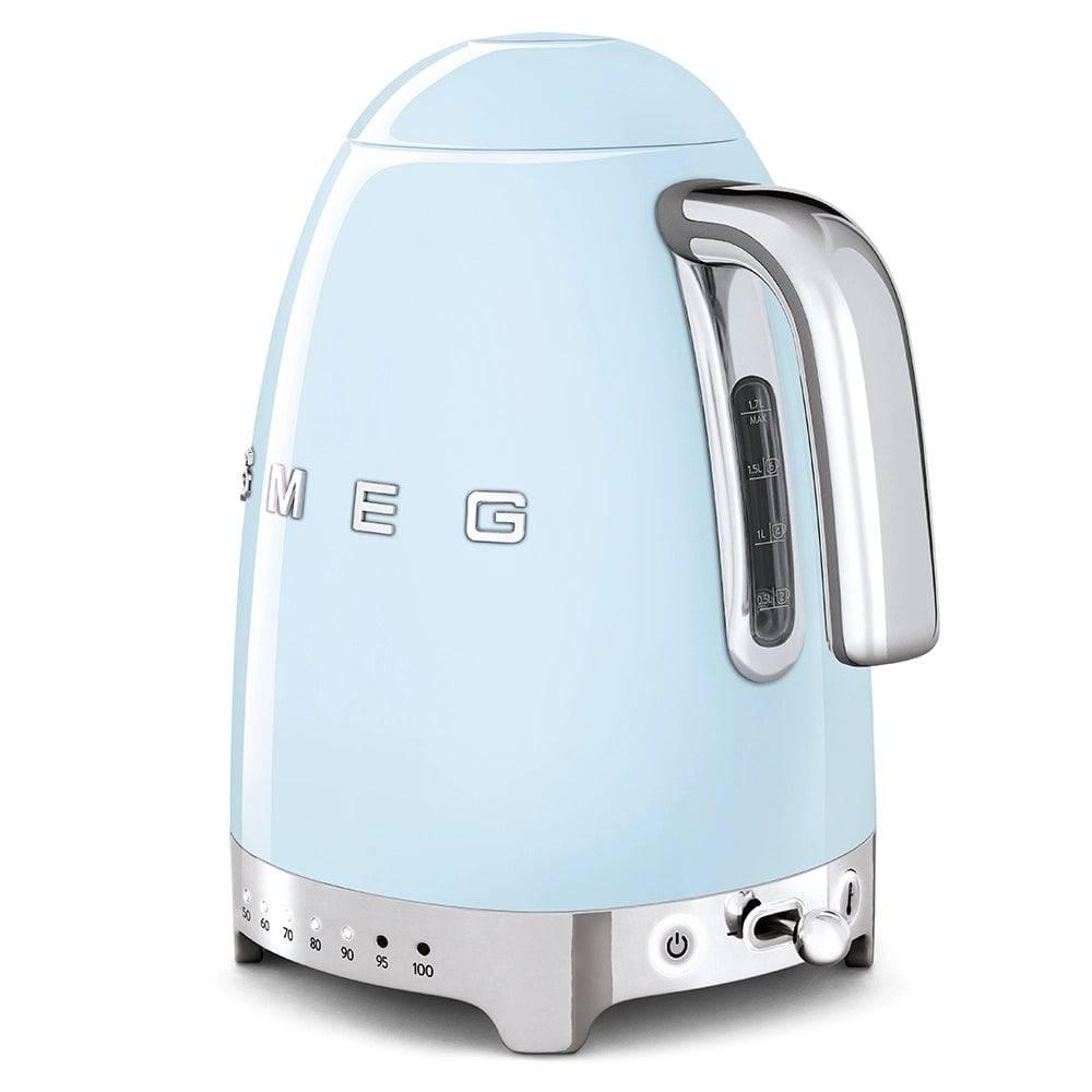 Smeg Wasserkocher KLF04PBEU | Pastellblau | Temperaturgeregelt | Edelstahl | 1,7 Liter - Smeg Store Berlin by W.I.R Handels-GmbH