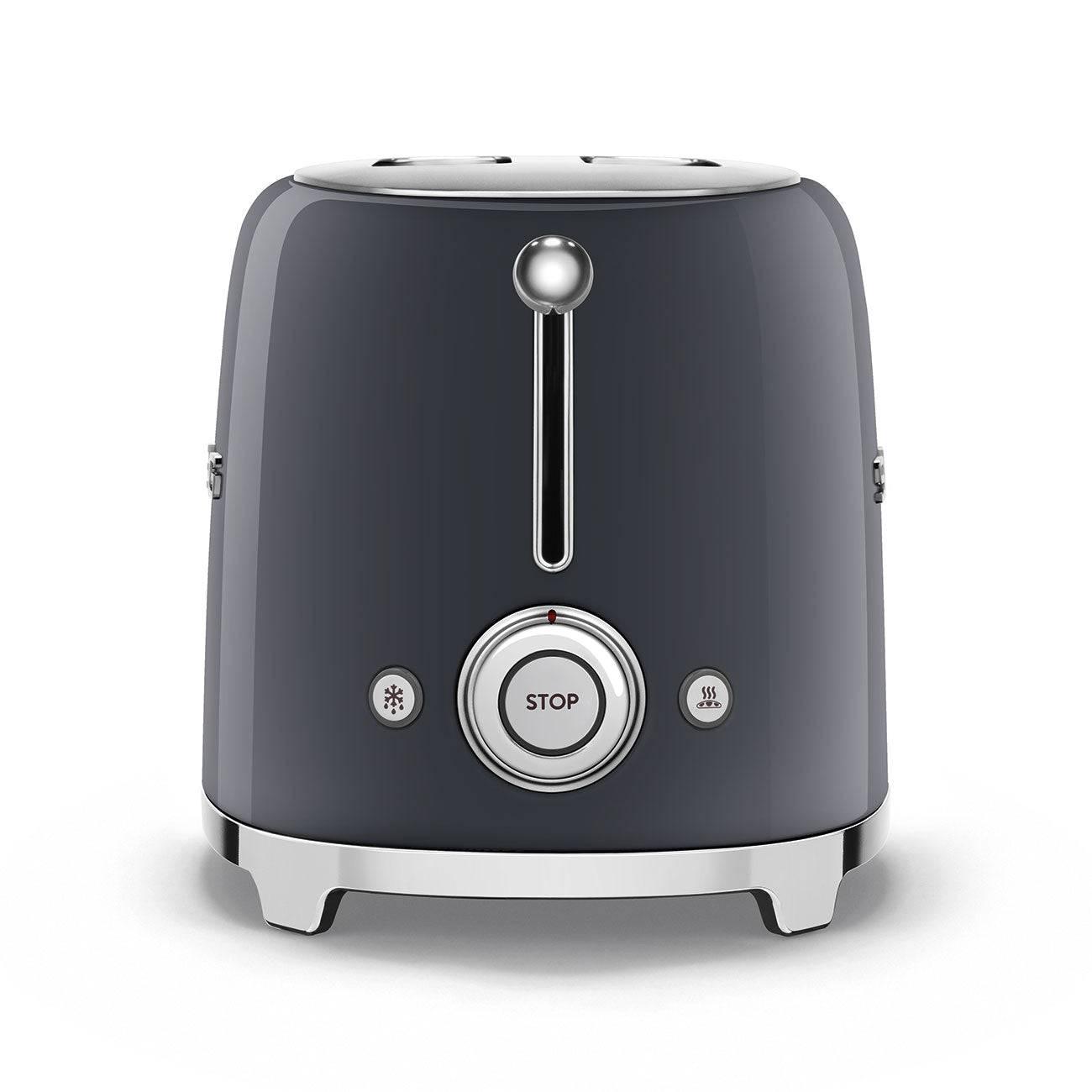 Smeg Toaster TSF01GREU | Kompakter 2-Schlitz-Toaster | Grau | Edelstahl - Smeg Store Berlin by W.I.R Handels-GmbH