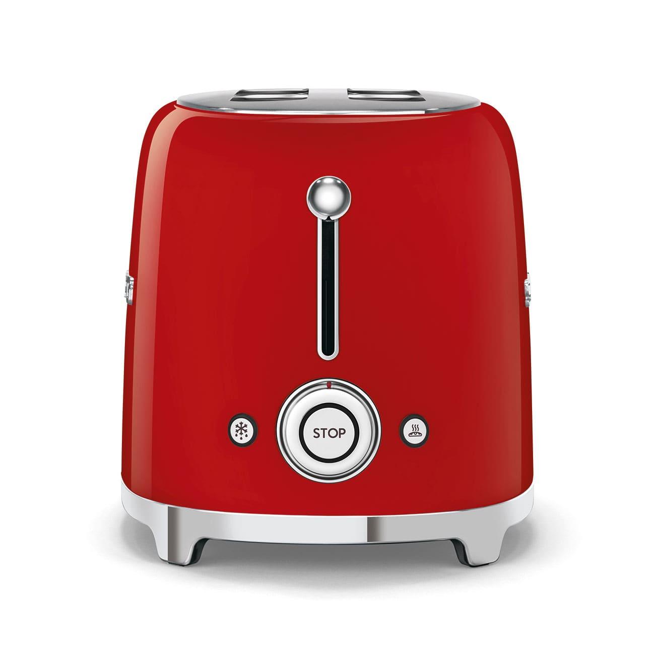 Smeg Toaster TSF01RDEU | Kompakter 2-Schlitz-Toaster | Rot | Edelstahl - Smeg Store Berlin by W.I.R Handels-GmbH