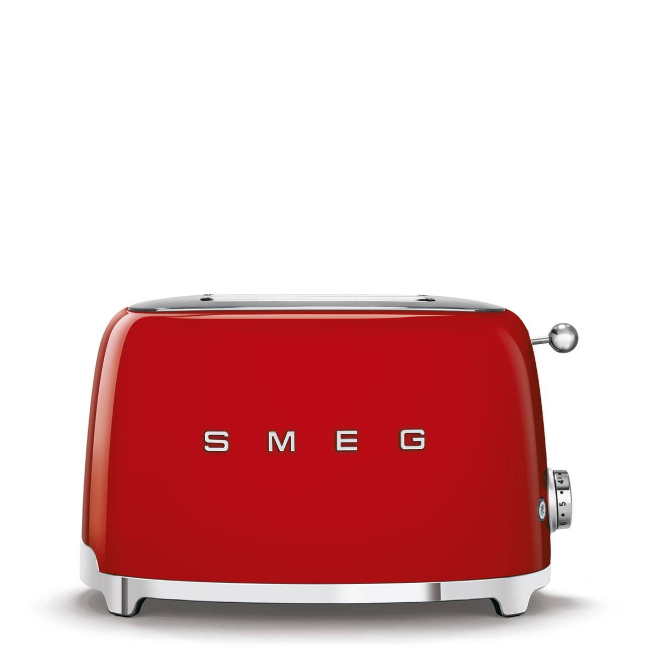 Smeg Toaster TSF01RDEU | Kompakter 2-Schlitz-Toaster | Rot | Edelstahl - Smeg Store Berlin by W.I.R Handels-GmbH