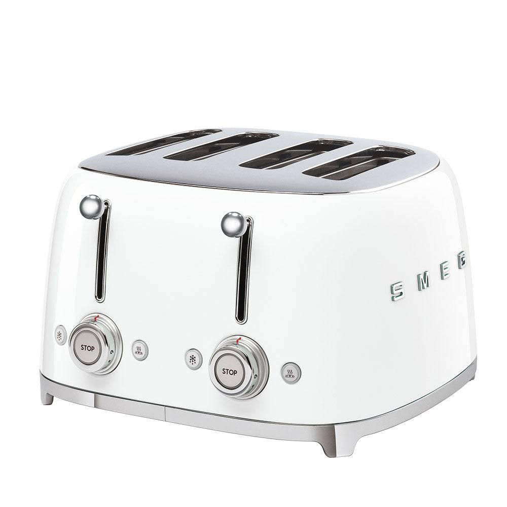 Smeg Toaster TSF03WHEU | 4-Scheiben-Toaster | Weiß | Edelstahl - Smeg Store Berlin by W.I.R Handels-GmbH